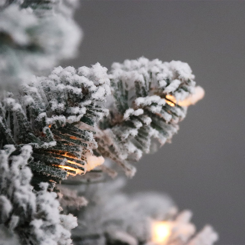 The Holiday Aisle® Green Most Realistic Spruce Flocked/Frosted